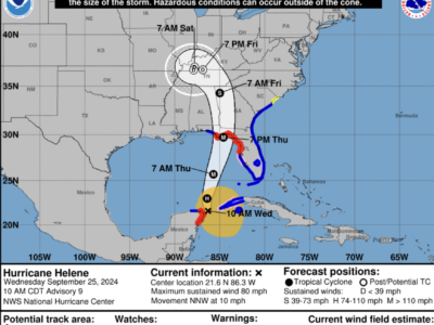 Hurricane Helene takes aim at Gulf Coast