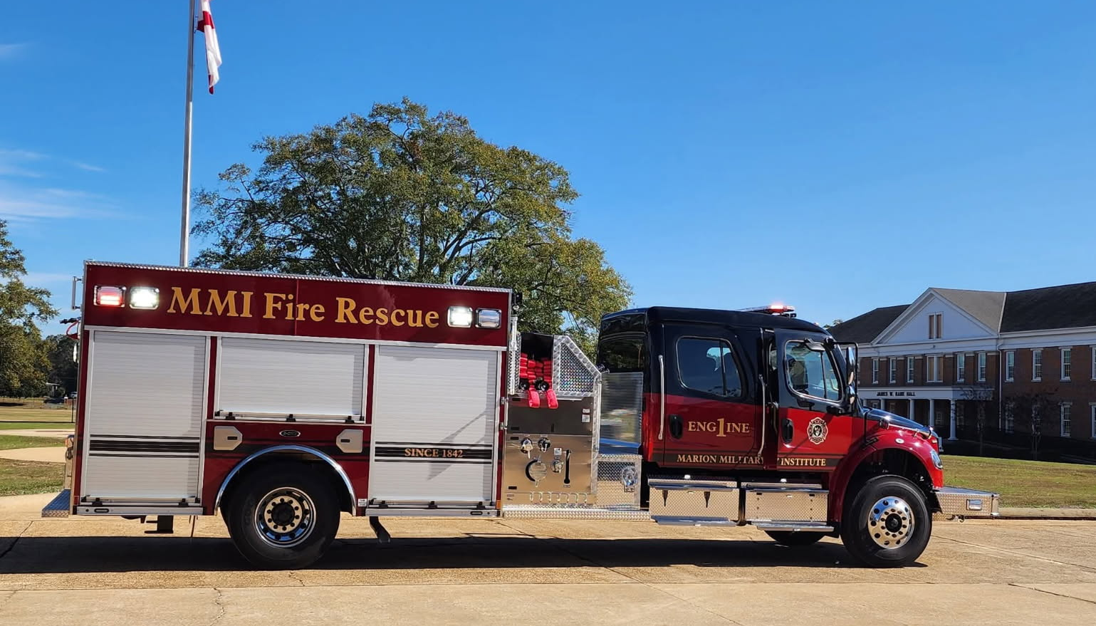 Marion Military Institute has acquired a state-of-the-art fire truck